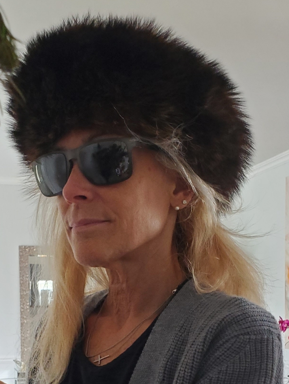 Vintage LUNA Raccoon Berret Fur Hat